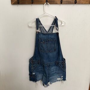 American Eagle Outfitters Blue Denim Overalls
